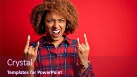  Presentation with rock star - Amazing slide deck having young-beautiful-african-american-afro backdrop and a tawny brown colored foreground