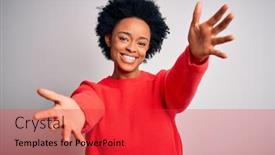 Presentation with hug - PPT layouts featuring young-beautiful-african-american-afro background and a red colored foreground
