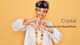  Presentation with american heart - Beautiful PPT layouts featuring young-beautiful-african-american-afro backdrop and a coral colored foreground