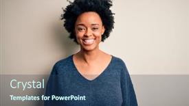  Presentation with curly hair - Presentation consisting of young-beautiful-african-american-afro background and a ocean colored foreground