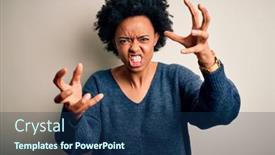  Presentation with curly hair - Presentation consisting of young-beautiful-african-american-afro background and a navy blue colored foreground