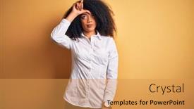  Presentation with african people - PPT theme with young-beautiful-african-american-elegant background and a yellow colored foreground