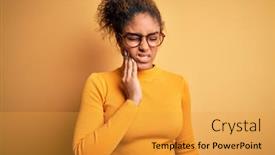  Presentation with african american dental - Slide set enhanced with young-beautiful-african-american-girl background and a gold colored foreground