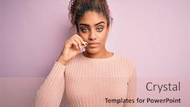  Presentation with lips mouth - Presentation design having young-beautiful-african-american-girl background and a lemonade colored foreground