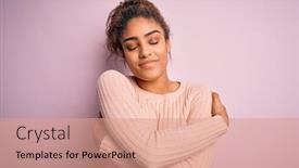  Presentation with self love - Colorful presentation theme enhanced with young-beautiful-african-american-girl backdrop and a coral colored foreground