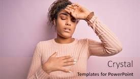  Presentation with flu virus - Presentation having young-beautiful-african-american-girl background and a coral colored foreground