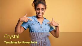  Presentation with proud american - Amazing presentation theme having young-beautiful-african-american-girl backdrop and a tawny brown colored foreground