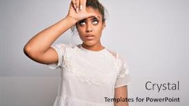  Presentation with casual young people - Amazing presentation theme having young-beautiful-african-american-girl backdrop and a lemonade colored foreground