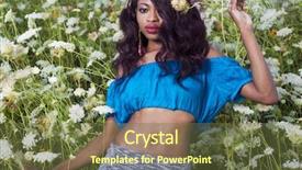  Presentation with american - Beautiful PPT theme featuring young beautiful african american girl backdrop and a tawny brown colored foreground