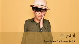  Presentation with african american dental - PPT layouts with young-beautiful-african-american-tourist background and a gold colored foreground