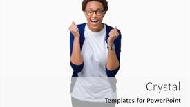  Presentation with ophthalmoscope african american models - Amazing presentation theme having young-beautiful-african-american-woman backdrop and a white colored foreground