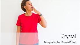  Presentation with african american marriage - Slide set with young beautiful african american woman background and a sky blue colored foreground