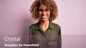  Presentation with cool - Amazing slides having young-beautiful-african-american-woman backdrop and a violet colored foreground