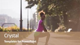  Presentation with elementary school african american female career - Presentation theme consisting of young beautiful african american woman background and a coral colored foreground