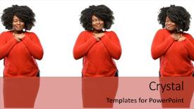  Presentation with heart health - Colorful theme enhanced with young beautiful african plus size backdrop and a red colored foreground