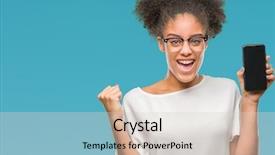  Presentation with proud american - Beautiful theme featuring young beautiful afro american showing backdrop and a lemonade colored foreground