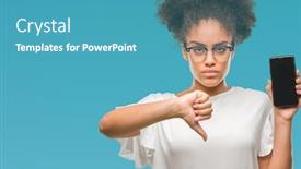  Presentation with american sign language asl - Presentation having young-beautiful-afro-american-showing background and a  colored foreground