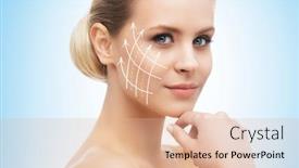  Presentation with beautiful young woman getting face - Audience pleasing PPT theme consisting of young-beautiful-and-healthy-woman backdrop and a coral colored foreground