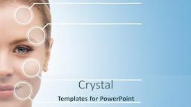  Presentation with arrows - Colorful PPT layouts enhanced with young-beautiful-and-healthy-woman backdrop and a sky blue colored foreground