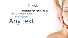  Presentation with massage therapy - PPT layouts enhanced with young-beautiful-and-healthy-woman background and a white colored foreground