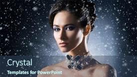  Presentation with rich - Beautiful slides featuring young beautiful and rich woman in jewels of platinum and stones over winter christmas background backdrop and a ocean colored foreground