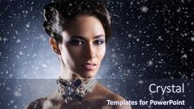  Presentation with rich - Beautiful slide deck featuring young beautiful and rich woman in jewels of platinum and stones over winter christmas background backdrop and a wine colored foreground