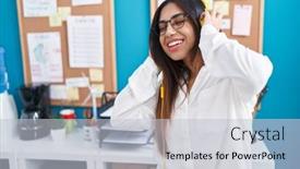  Presentation with arab music - PPT layouts with young-beautiful-arab-woman-business background and a lemonade colored foreground