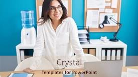  Presentation with woman office desk - 