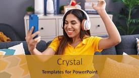  Presentation with arab music - PPT layouts enhanced with young-beautiful-arab-woman-dancing background and a gold colored foreground