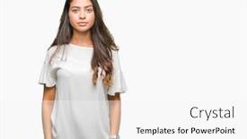 Presentation with simple - Presentation theme enhanced with young-beautiful-arab-woman-over background and a white colored foreground