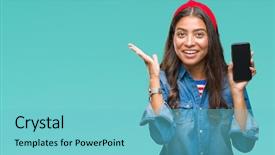  Presentation with weight loss woman showing - Theme with young beautiful arab woman showing background and a  colored foreground