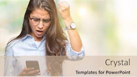  Presentation with yelling - Presentation theme having young beautiful arab woman texting using smartphone over isolated background annoyed and frustrated shouting with anger crazy and yelling with raised hand anger concept background and a soft green colored foreground