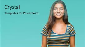  Presentation with arab - PPT theme consisting of young beautiful arab woman background and a  colored foreground