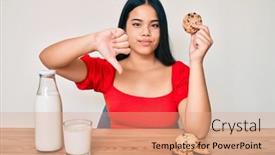  Presentation with chocolate milk - Slide deck enhanced with young-beautiful-asian-girl-drinking background and a coral colored foreground