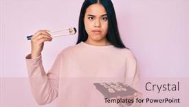  Presentation with asian chopsticks - Slide set consisting of young-beautiful-asian-girl-eating background and a lemonade colored foreground