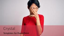  Presentation with beautiful young girl red - Slides having young-beautiful-asian-girl-wearing background and a red colored foreground