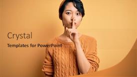  Presentation with asian - Beautiful PPT theme featuring young-beautiful-asian-girl-wearing backdrop and a yellow colored foreground