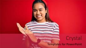  Presentation with beautiful young girl red - Amazing slide set having young-beautiful-asian-girl-wearing backdrop and a red colored foreground