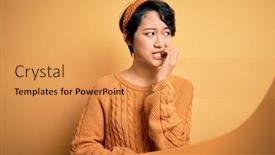  Presentation with nails - Slide set enhanced with young-beautiful-asian-girl-wearing background and a yellow colored foreground