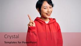  Presentation with asian - Amazing slide deck having young-beautiful-asian-girl-wearing backdrop and a red colored foreground