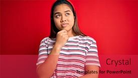  Presentation with beautiful young girl red - Presentation having young-beautiful-asian-girl-wearing background and a red colored foreground