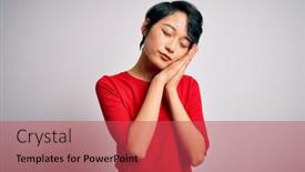  Presentation with beautiful young girl red - PPT theme consisting of young-beautiful-asian-girl-wearing background and a red colored foreground