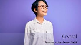  Presentation with asian - Cool new presentation with young-beautiful-asian-girl-wearing backdrop and a light blue colored foreground