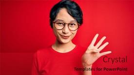  Presentation with beautiful young girl red - Slide deck consisting of young-beautiful-asian-girl-wearing background and a crimson colored foreground