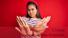  Presentation with beautiful young girl red - Audience pleasing slide deck consisting of young-beautiful-asian-girl-wearing backdrop and a crimson colored foreground