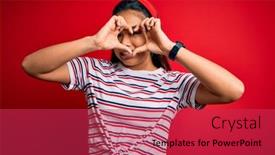  Presentation with beautiful young girl red - Amazing presentation theme having young-beautiful-asian-girl-wearing backdrop and a red colored foreground