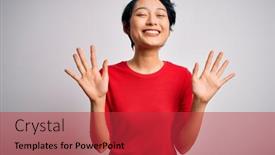  Presentation with little asian girl receiving vaccination - Beautiful PPT layouts featuring young-beautiful-asian-girl-wearing backdrop and a red colored foreground
