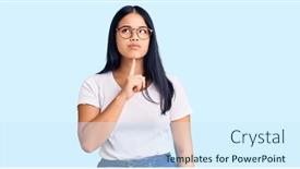  Presentation with asian - PPT layouts featuring young-beautiful-asian-girl-wearing background and a cool aqua colored foreground