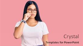  Presentation with lips mouth - Colorful slides enhanced with young-beautiful-asian-girl-wearing backdrop and a lemonade colored foreground