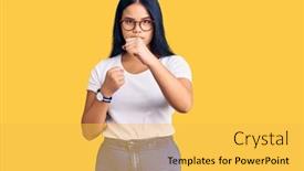  Presentation with asian - Colorful slide set enhanced with young-beautiful-asian-girl-wearing backdrop and a yellow colored foreground